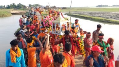 Photo of 108 कावड़ यात्रा का रात्रि विश्राम कबीरा धाप बाजार में